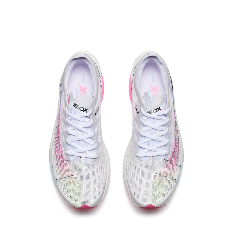 XTEP Racing 160X 5.0 Cushioning, Wear Resistant Low top Running Shoes Women’s White Peach Pink