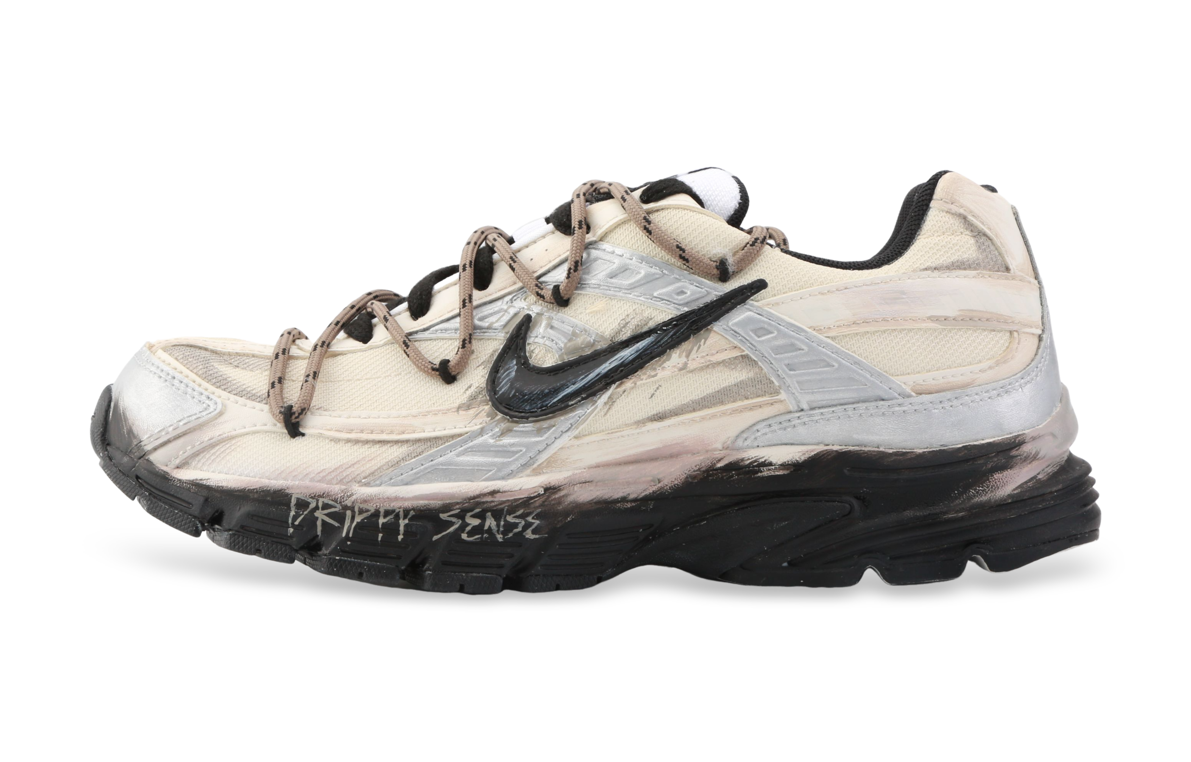 Nike Initiator Low top Running Shoes Unisex Black Beige