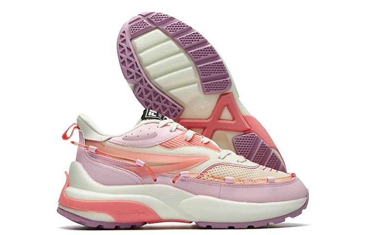 Женские кроссовки Fila FUSION (розово-бежевый) — фото 6