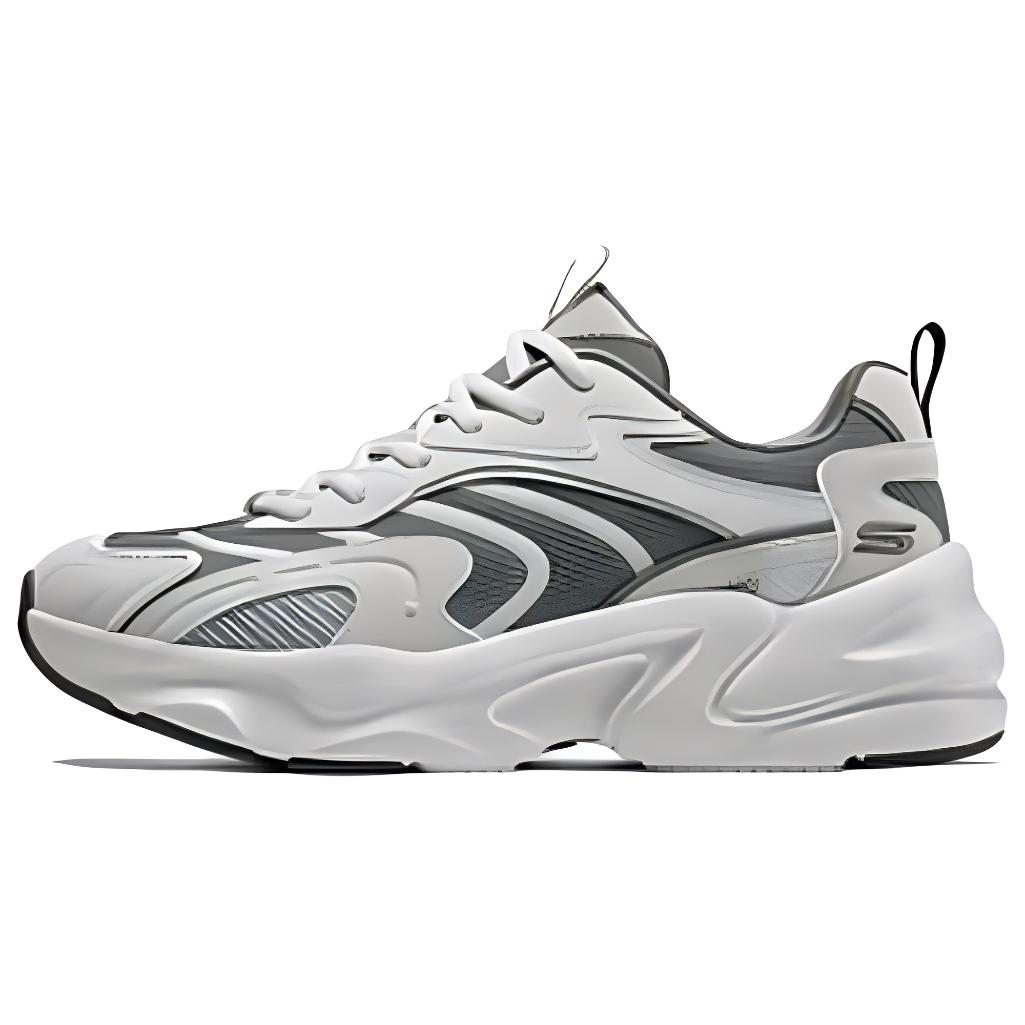 Skechers BOBS BAMINA 2 Synthetic Leather, Textile Low top Chunky Sneakers Men's White Gray
