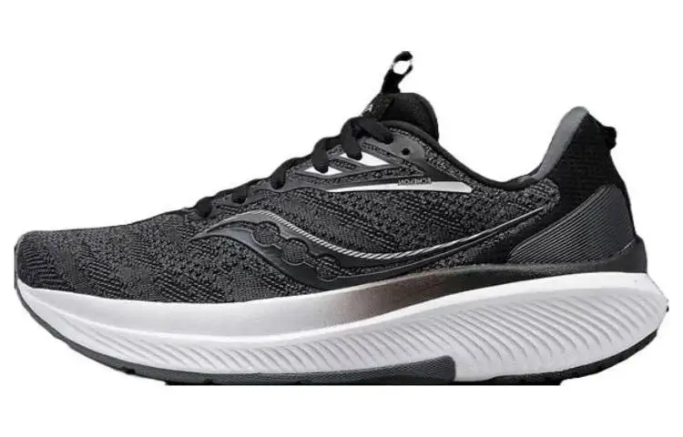 Saucony Women's Echelon 9 Cushioning Abrasion Resistant Cushioning, Wear Resistant Low top Running Shoes Women's Black