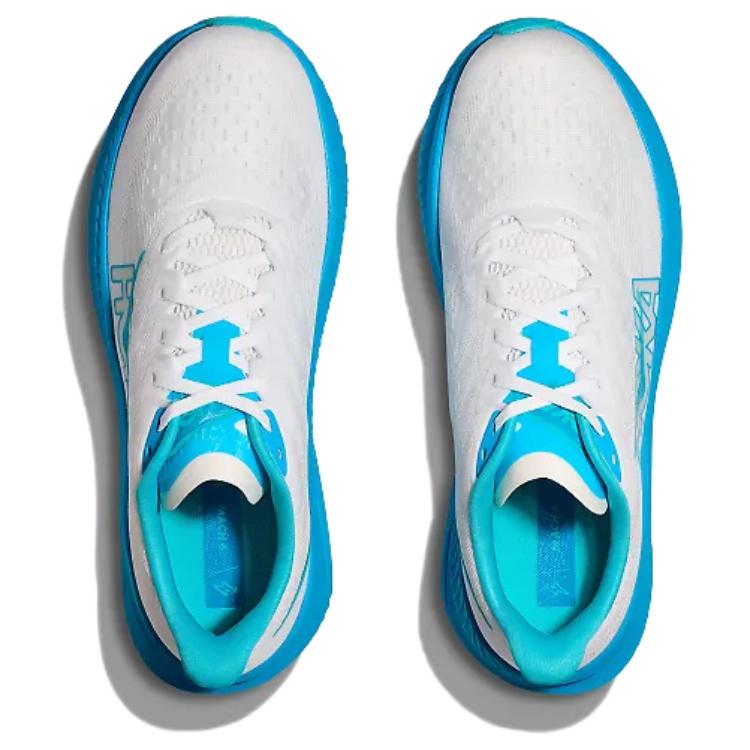 HOKA ONE ONE Mach 6 White Skyward Blue
