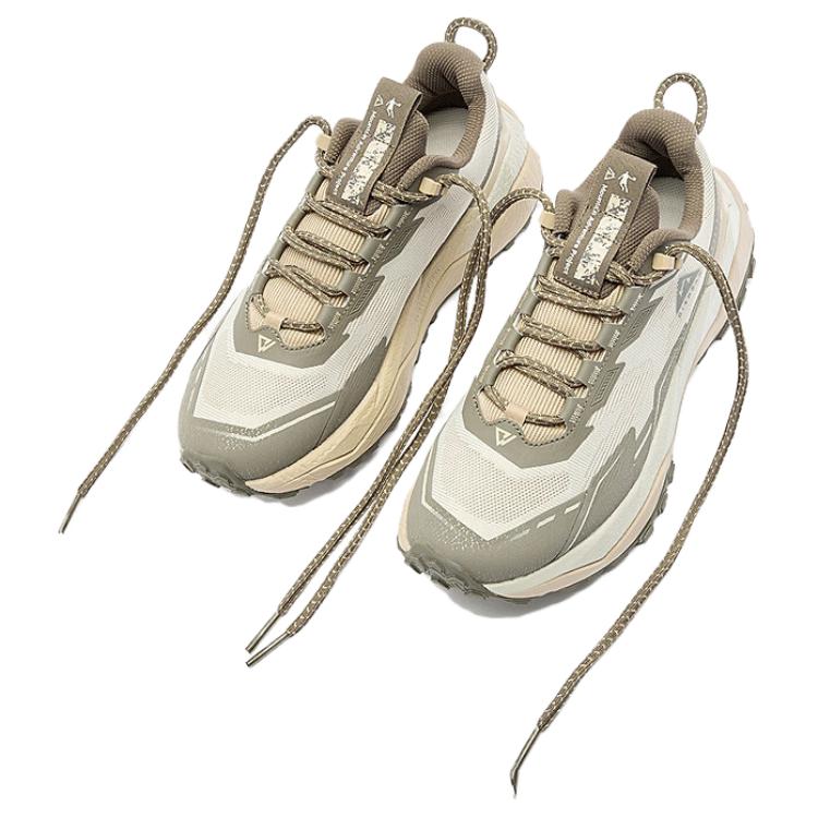 QIAODAN Slip Resistant Cushioning Abrasion Resistant Low top Casual Running Shoes Men’s Beige Green