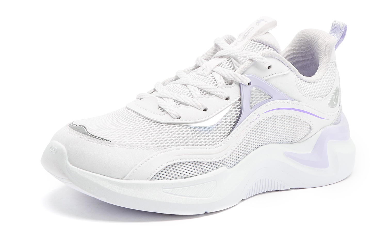 QIAODAN Cushioning Slip Resistant Abrasion Resistant Low top Running Shoes Women’s Jordan White Hydrogen Purple