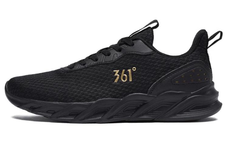 361° Cushioning Abrasion Resistant Cushioning, Wear Resistant Low top Running Shoes Men’s Obsidian Black Crown Gold