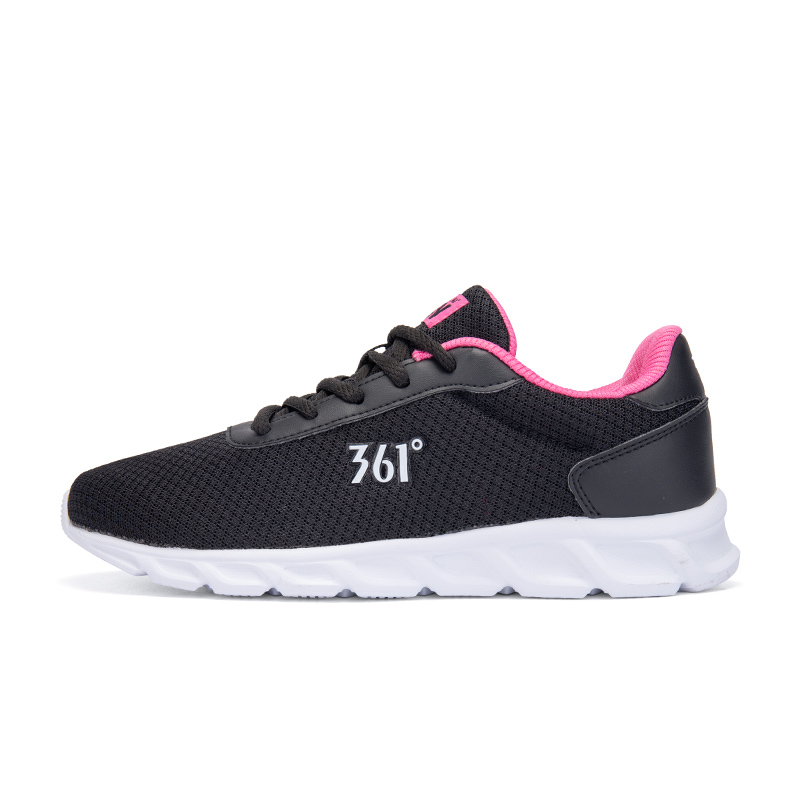 361° Slip Resistant And Breathable Low top Casual Running Shoes Women’s Black Pink