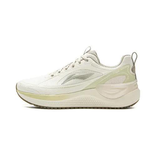 Li Ning Easy to Adapt 2 Cushioning Slip Resistant Abrasion Resistant Breathable Low top Running Shoes Women's Ecru