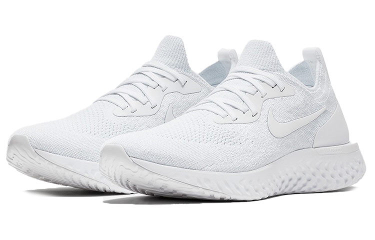 Женские кроссовки Nike Epic React Flyknit 1 (белые) — фото 2