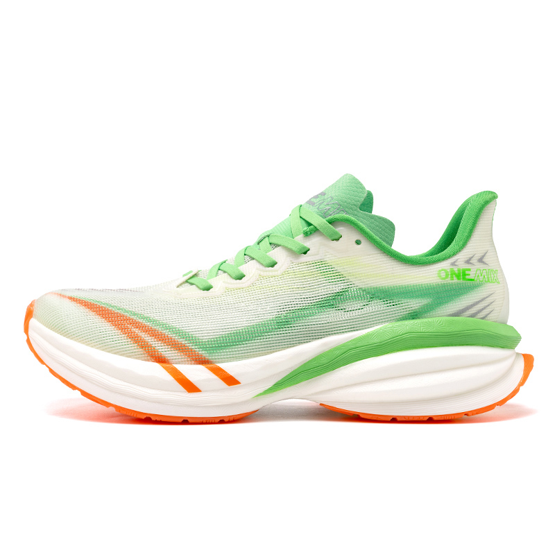 ONEMIX Treat Yourself Refreshing Running Shoes Unisex Heart Green Orange Mismatched