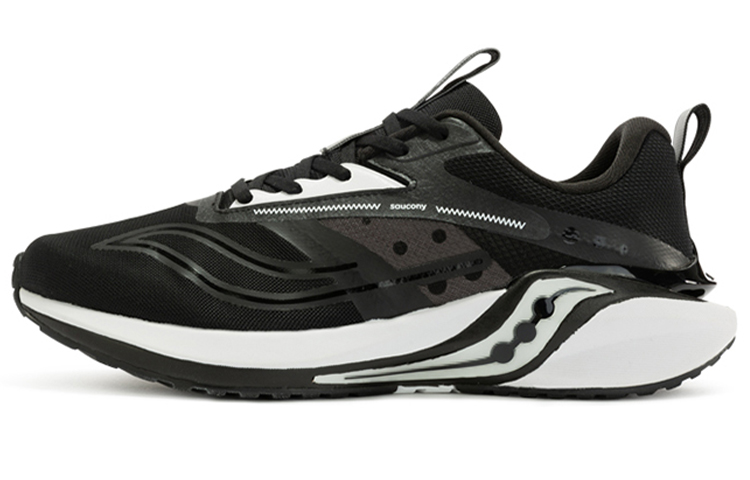 Saucony Coyote Hybrid Low top Running Shoes Men's Black White