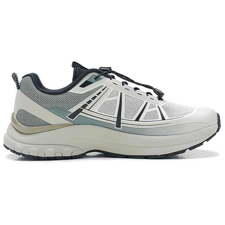 QIAODAN Slip Resistant Abrasion Resistant Low top Casual Running Shoes Men’s Gray Green