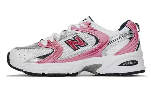 New Balance NB 530 Slip Resistant, Abrasion Resistant, Breathable Low top Running Shoes Unisex White Pink