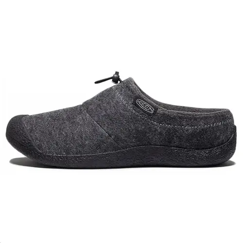 Keen Howser 3 Slide Low top Casual Shoes Men's Charcoal Gray Felt Black
