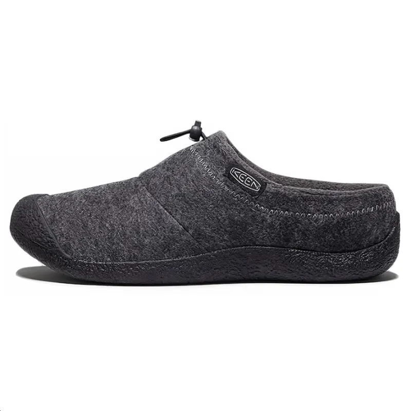 Keen Howser 3 Slide Low top Casual Shoes Men's Charcoal Gray Felt Black