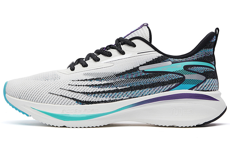 Erke Comfortable Breathable Low top Running Shoes Men’s White Purple