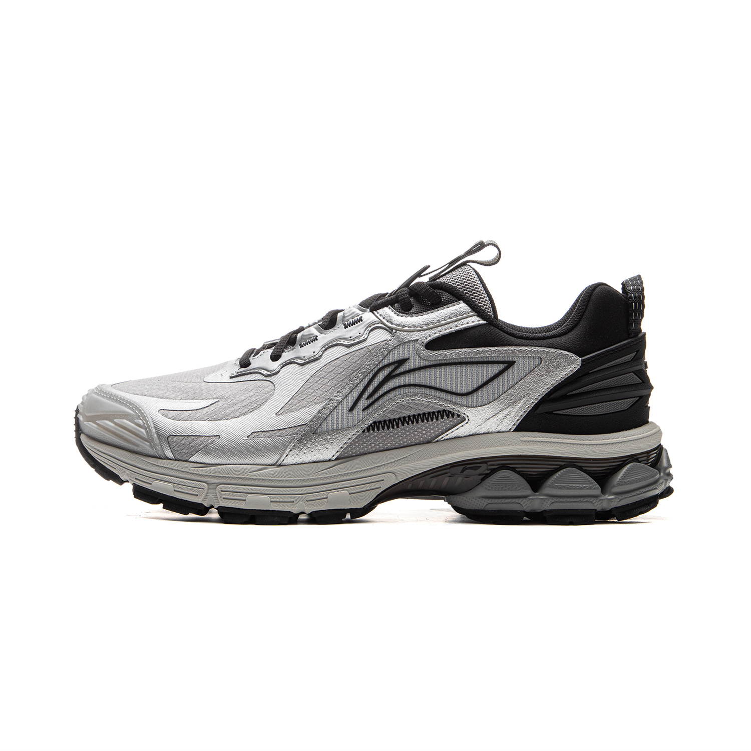 Li Ning Fuyao 2.0 Trail Textile, TPU Low top Long Distance Running Sprint Running Shoes Men’s Silver Gray