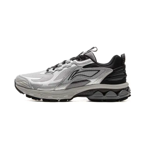 Li Ning Fuyao 2.0 Trail Textile, TPU Low top Long Distance Running Sprint Running Shoes Men's Silver Gray