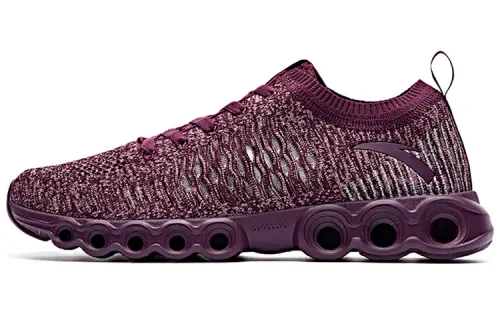 Anta Cushioning Slip Resistant Breathable Lightweight Low top Running Shoes Men's Mulberry Purple