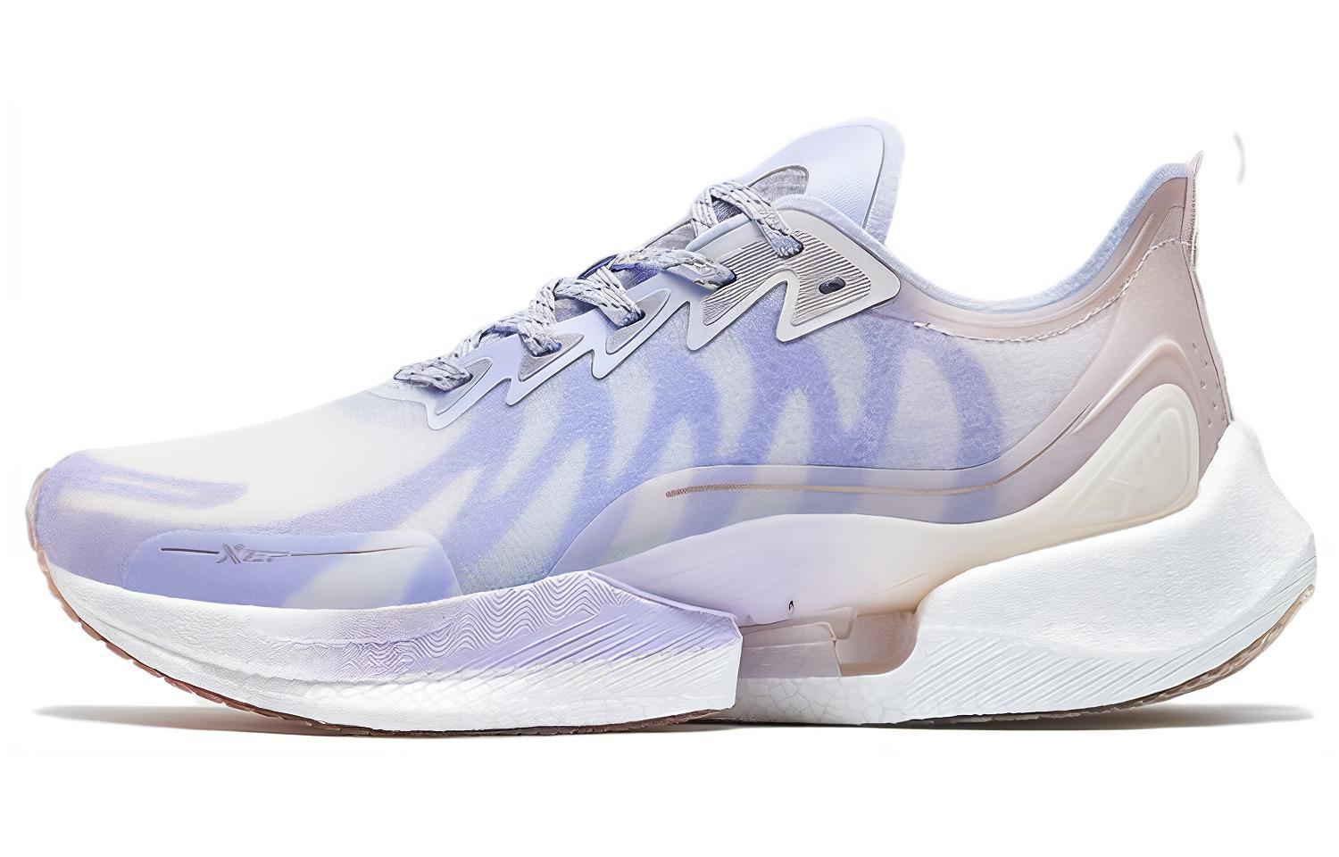 XTEP To Light Pro Running Shoes Women’s Low Top Snow Blue Purple/Pure Pink/New White