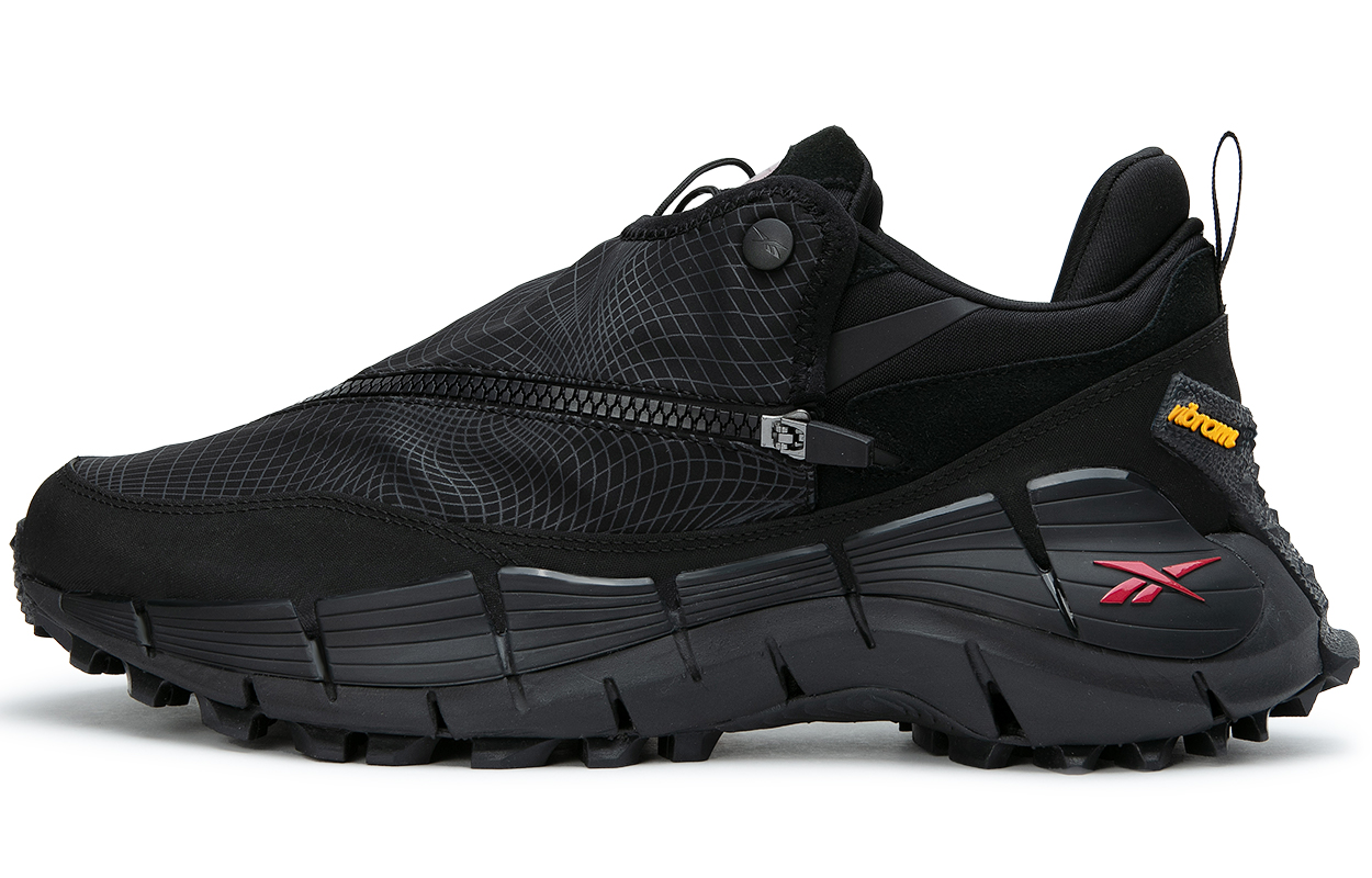 Spyder x Reebok Zig Kinetica Abrasion Resistant Low top Trail Running City Commuting Running Shoes Unisex Black