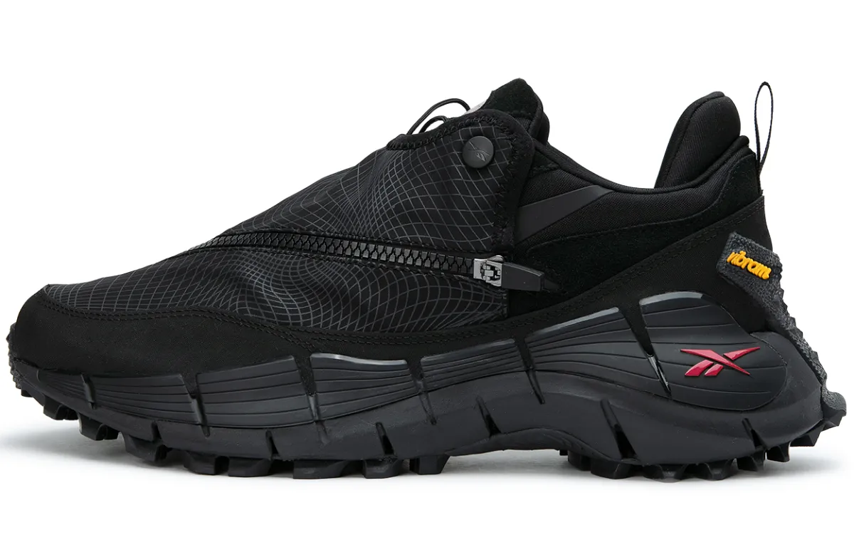 Spyder x Reebok Zig Kinetica Abrasion Resistant Low top Trail Running City Commuting Running Shoes Unisex Black