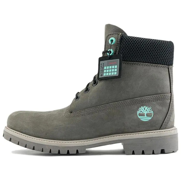 Timberland PREMIUM Crew Combat Boots Medium Heel Men's Gray