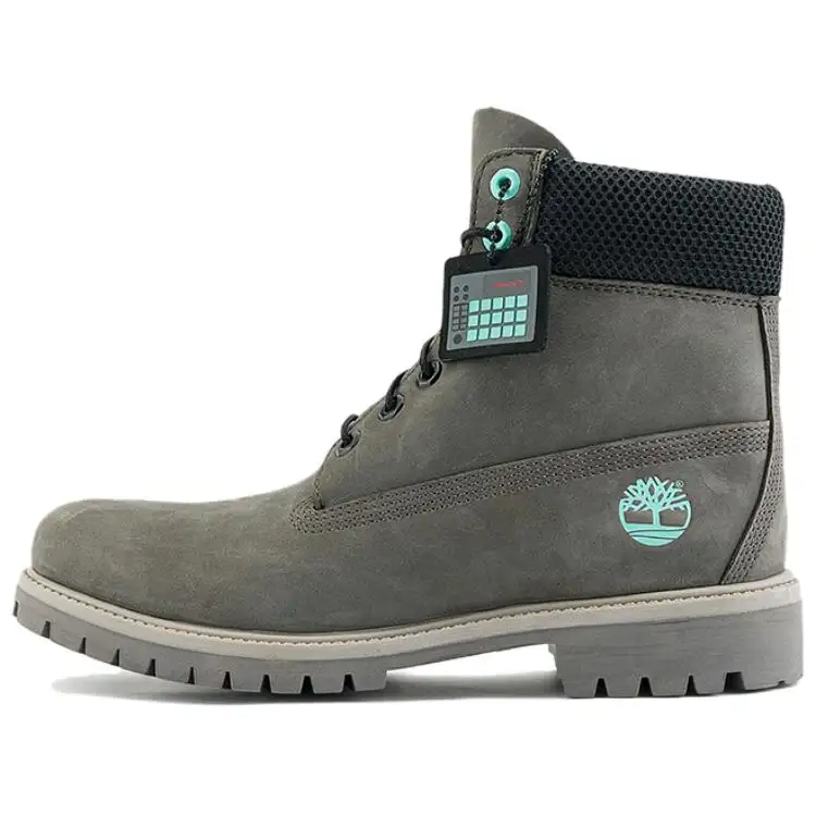 Timberland PREMIUM Crew Combat Boots Medium Heel Men's Gray