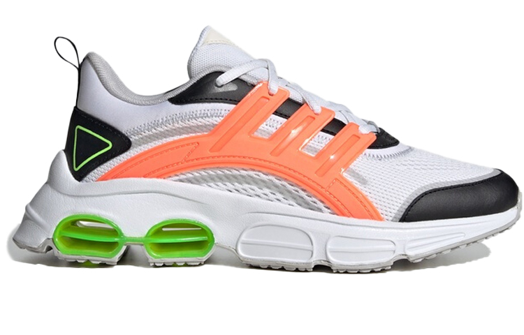 Adidas Neo Quadcube CC Fabric Slip Resistant Low top Marathon Running Shoes Women’s White Orange Green