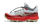 Saucony PEREGRINE 13 ST Peregrine Falcon Mid top Running Shoes Men's Gray Red