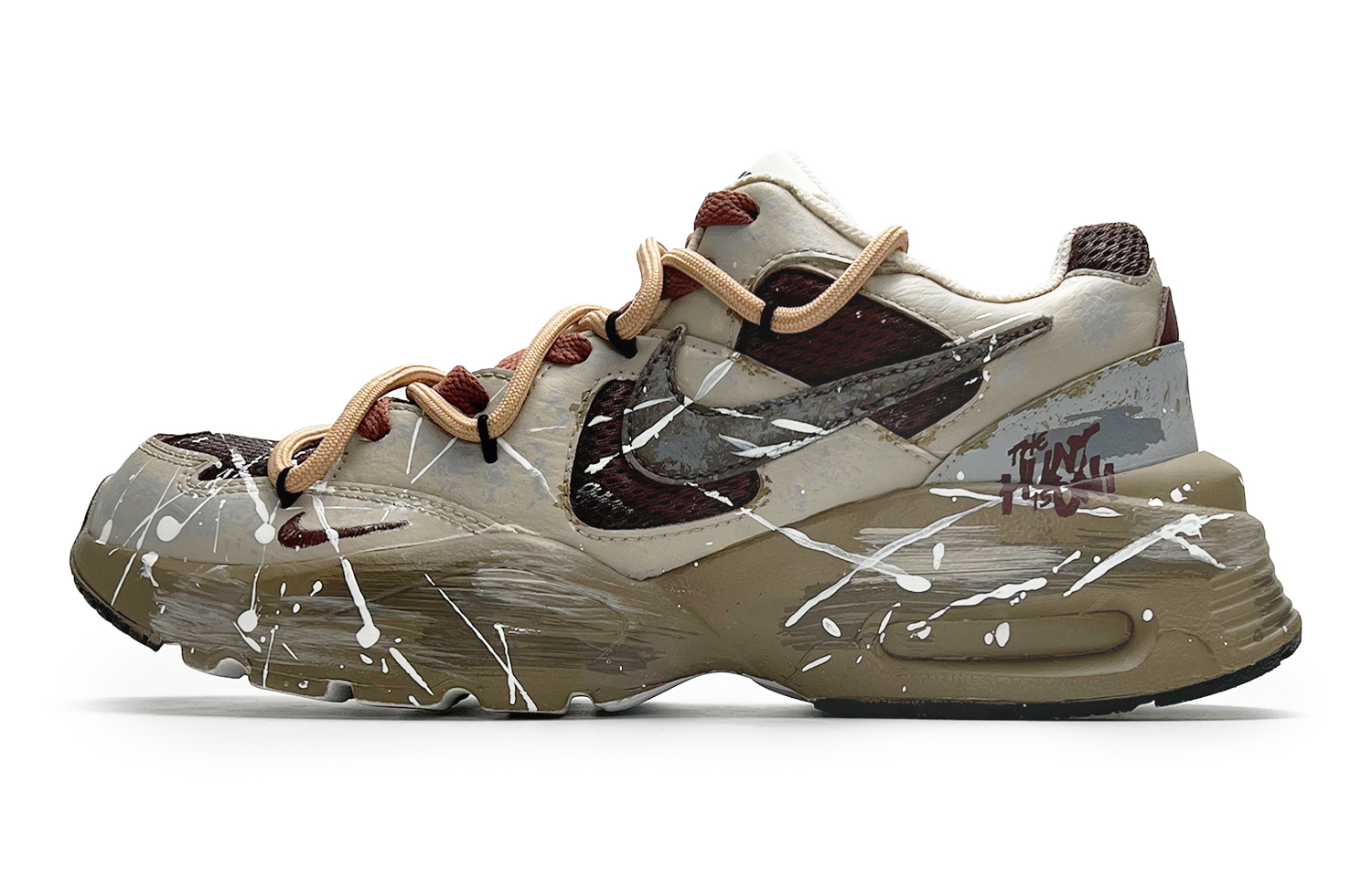 Nike Air Max Fusion Cushioning Slip Resistant Abrasion Resistant Low top Running Shoes Women’s Dark Brown