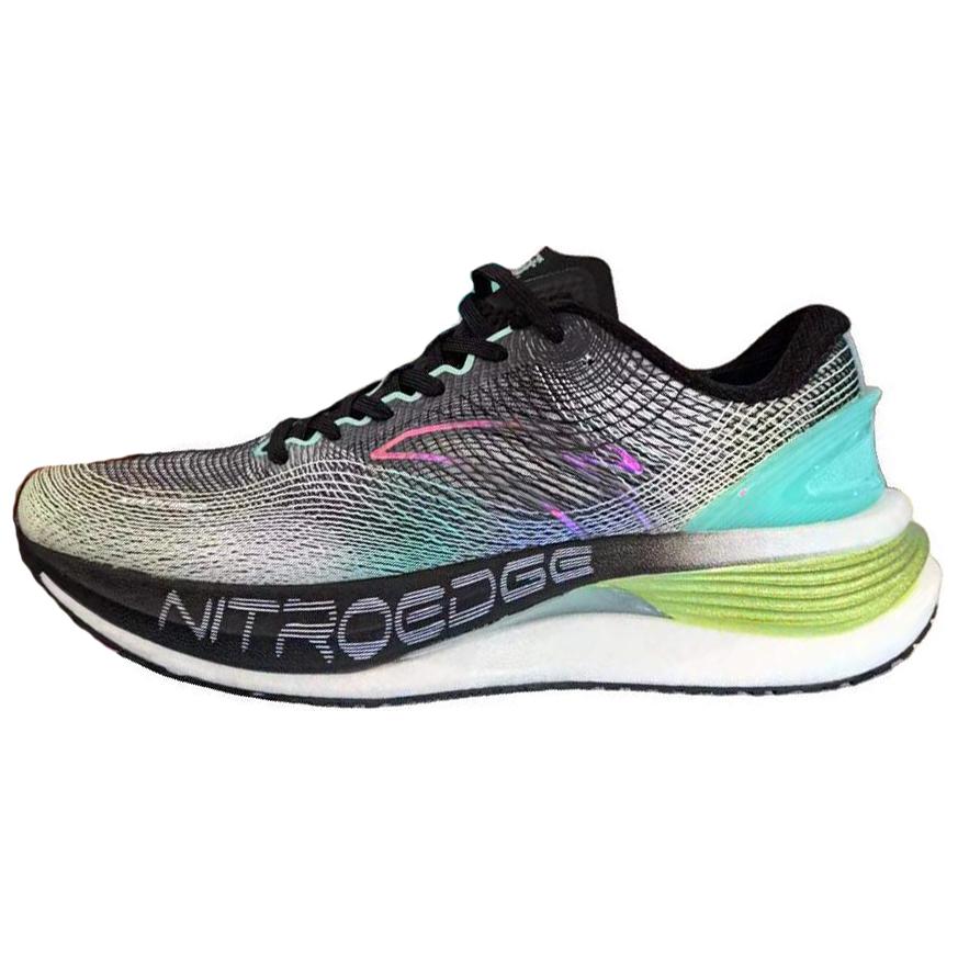 Anta Champion Pro String Technology Fabric Cushioning, Wear Resistant Low top Sprint Running Shoes Men’s Black Green