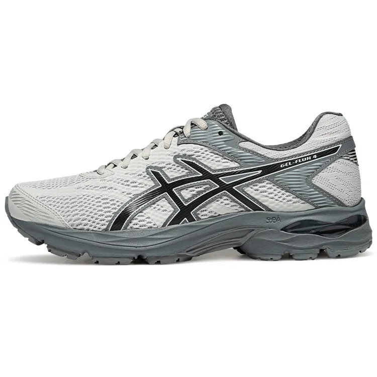 ASICS Gel Flux 4 Low top Rubber SPEVA Casual Physical Fitness Test & Exam Running Shoes Men's Gray Black