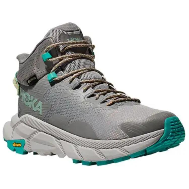 HOKA ONE ONE Trail Code GTX Slip Resistant Abrasion Resistant Mid top Outdoor Shoes Men’s Gray