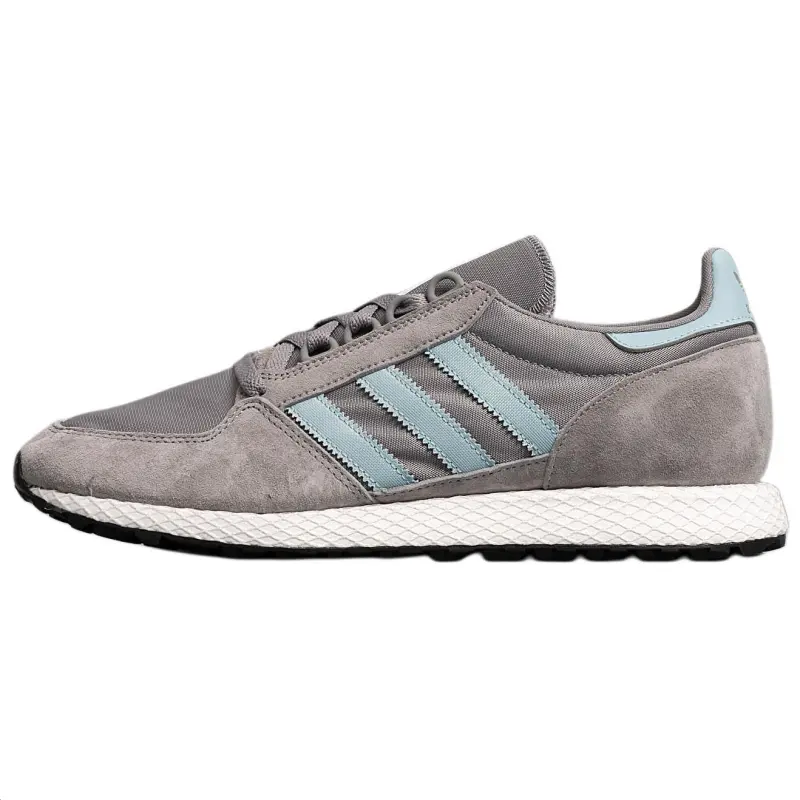 Adidas Originals Forest Grove Slip Resistant Abrasion Resistant Low top Running Shoes Men's Gray
