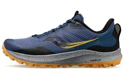 Saucony Peregrine 12 Running Shoes Women's Low Top Blue Gold