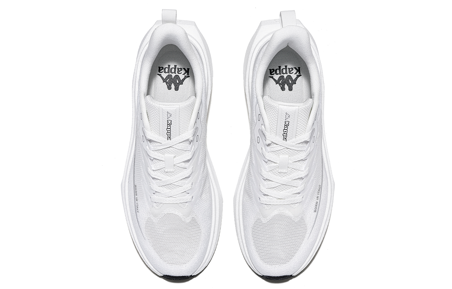 Kappa Slip Resistant Abrasion Resistant Slip Resistant Abrasion Resistant Low top Running Shoes Unisex White Silver