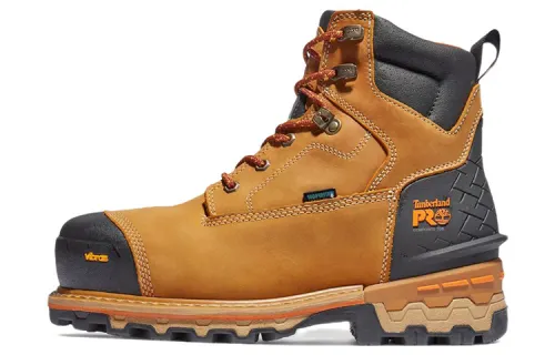 Timberland Leather Waterproof And Wear resistant Comfortable Crew Outdoor Boots Men's Black Yellow