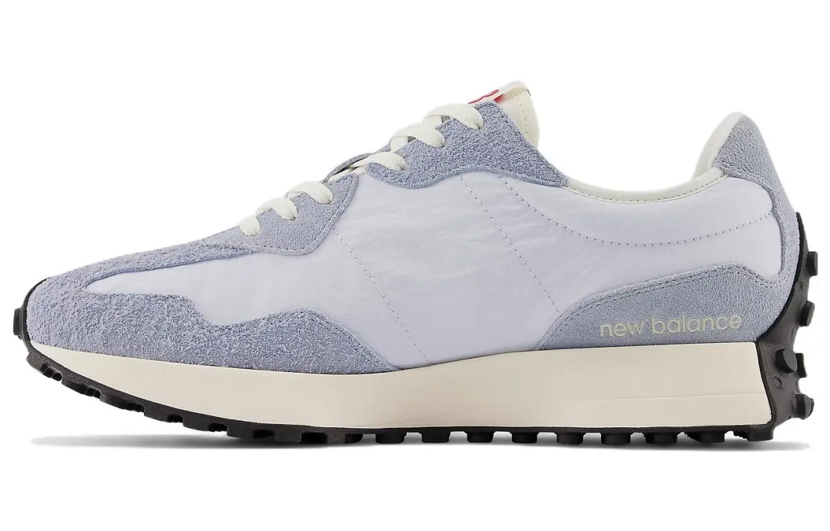New Balance NB 327 Vintage Leather, Textile Abrasion Resistant Low top Suede Mesh Casual Running Shoes Unisex Gray Blue