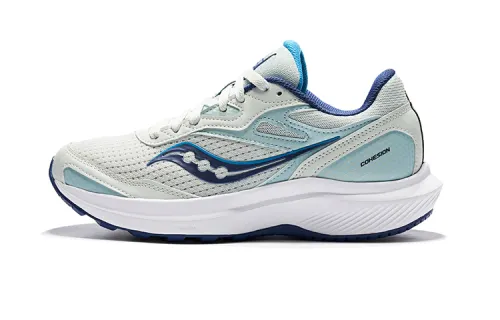 Saucony Cohesion 16 Cushioning Slip Resistant Low top Running Shoes Women's Gray Blue