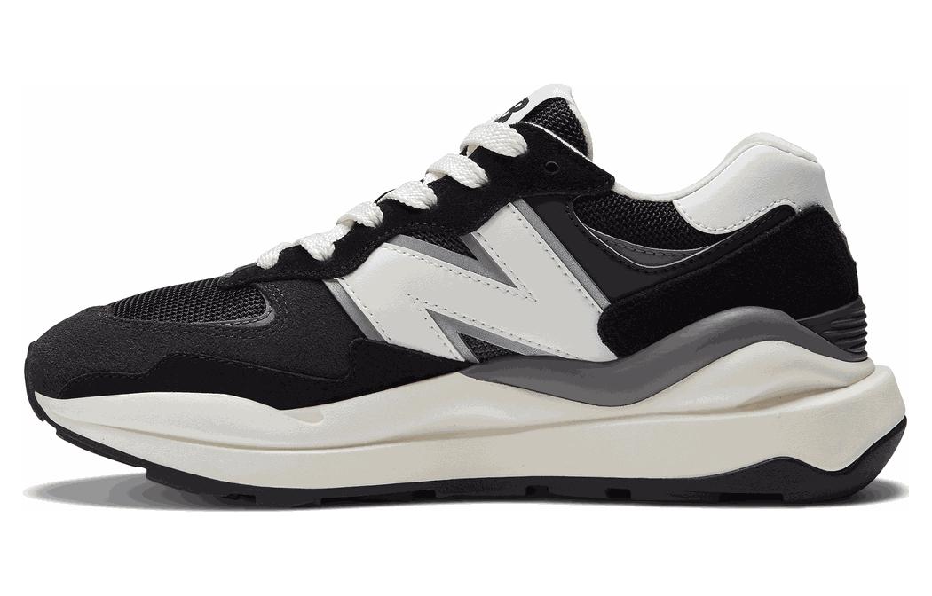 New Balance NB 5740 retro comfortable fabric leather low-top casual running shoes women's black and white