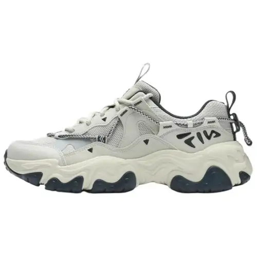 FILA FLUID 5 Abrasion Resistant Chunky Sneakers Men's Silver Green Gray