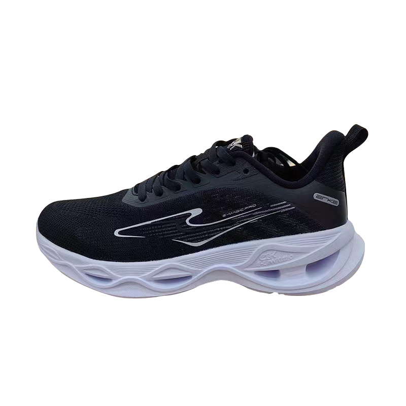 Erke Cushioning Breathable Lightweight Low top Running Shoes Women’s Jet Black Purple