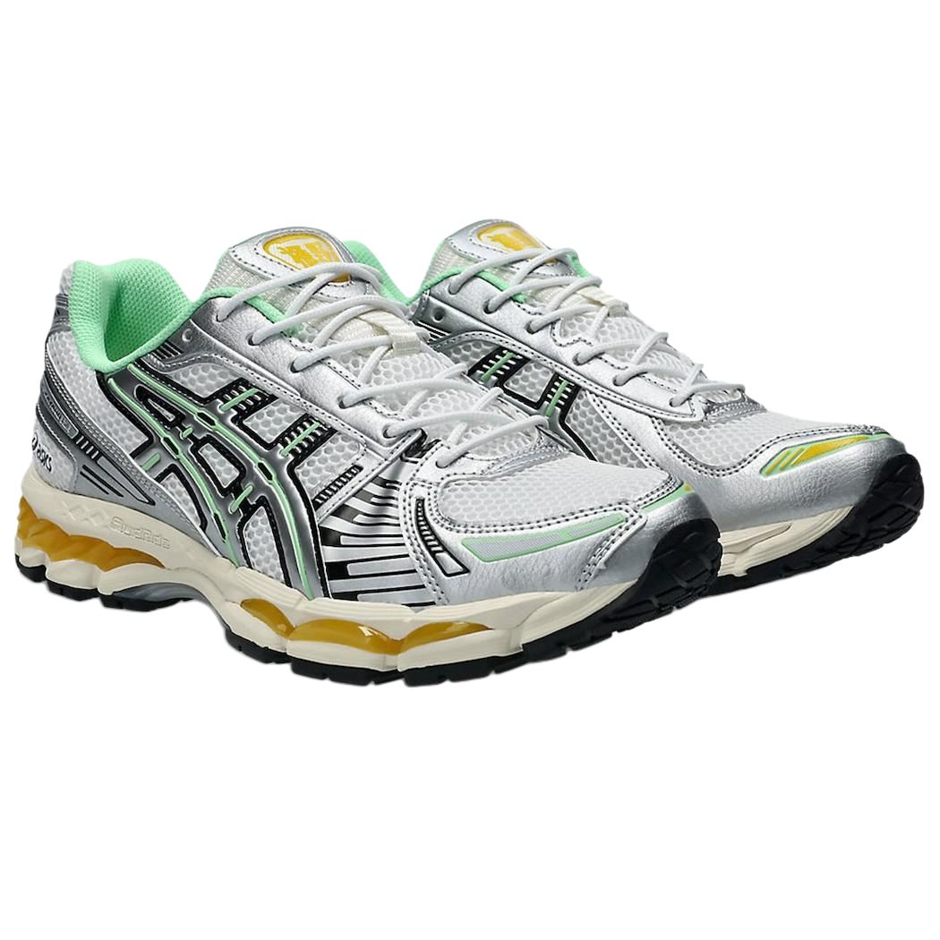 ASICS GEL Kayano 12.1 Low top Casual City Commuting Running Shoes Unisex Silver Green Orange