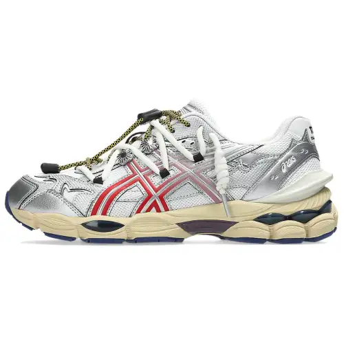 TOGA x ASICS Gel Cumulus 16 Low top Running Shoes Unisex Silver Red