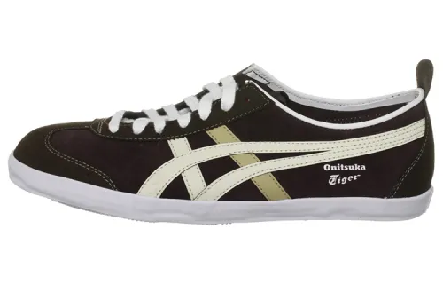 Onitsuka Tiger MEXICO 66 Abrasion Resistant Low top Running Shoes Unisex Black Brown