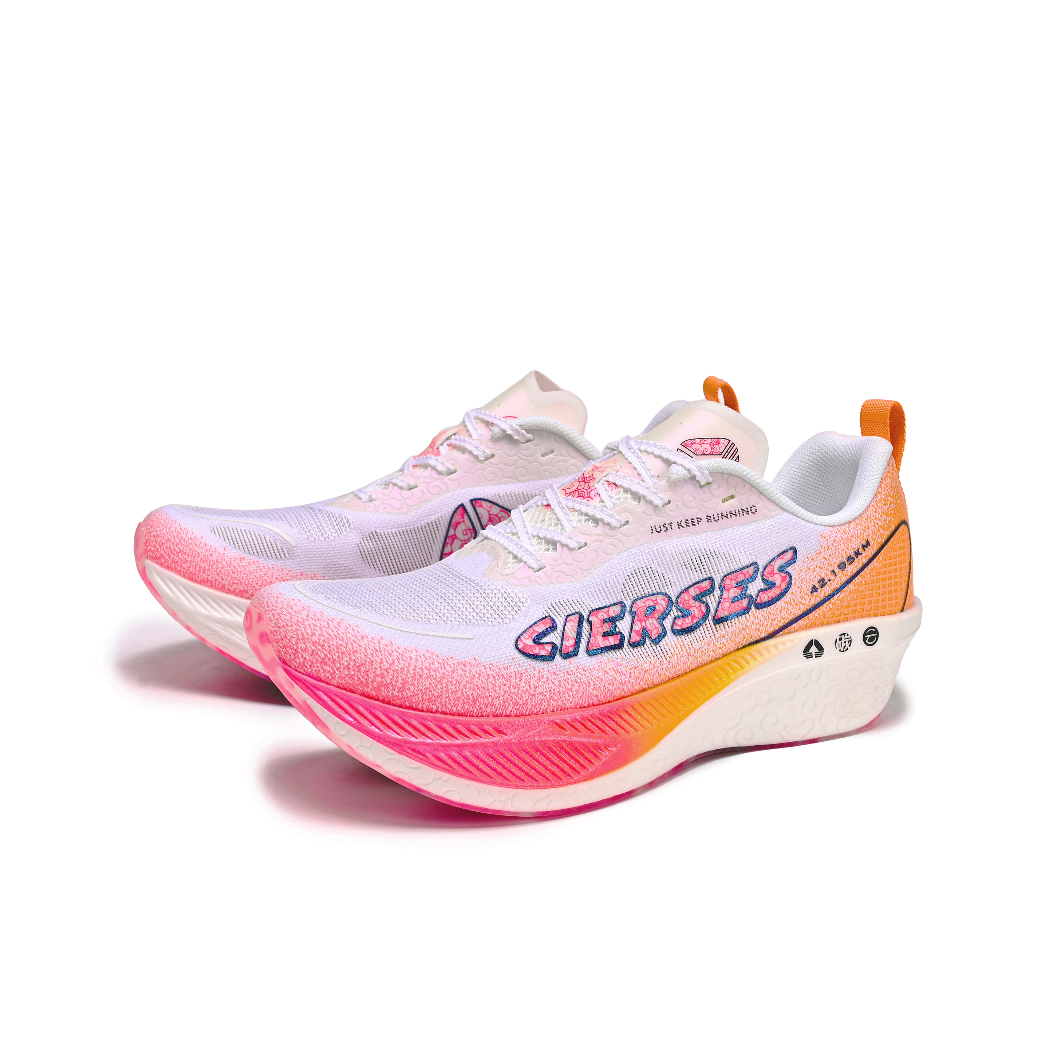 CIERSES Low top Running Shoes Unisex Fluorescent Melon Orange