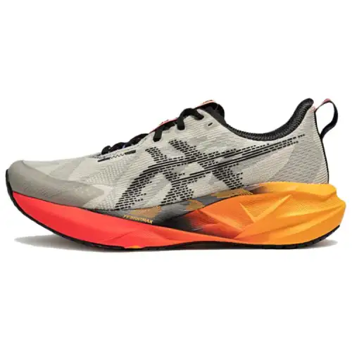 ASICS NOVABLAST 5 FF BLAST MAX High Energy Rebound Foam Midsole Casual Running Shoes Men's Beige Black