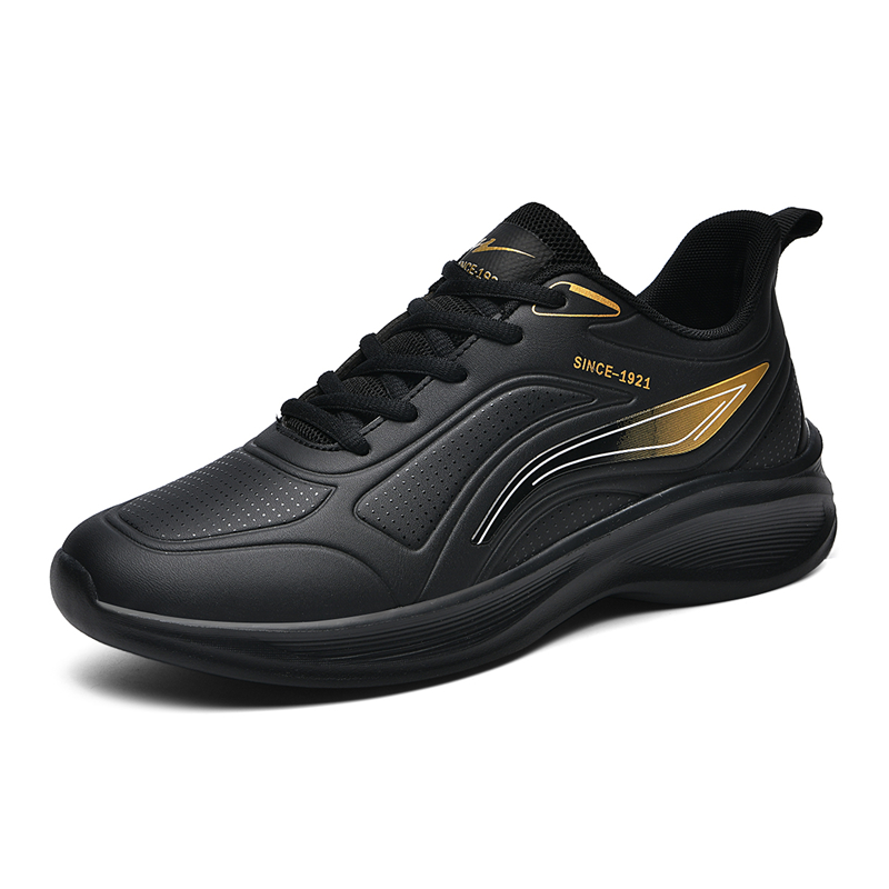 Binary Low top Casual Training City Commuting Running Shoes Men’s Black Gold