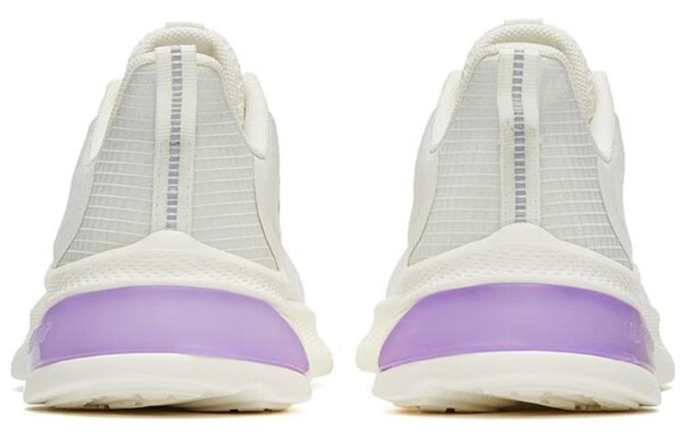 Anta Elastic Gum Slip Resistant Abrasion Resistant Low top Running Shoes Women’s Ivory White Silver