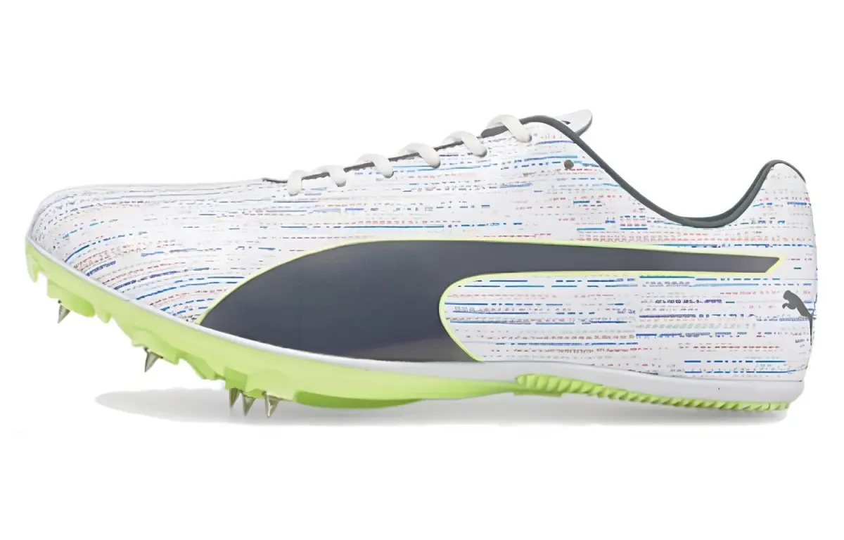 PUMA EvoSPEED Sprint 13 Cushioning, Wear Resistant Low top Running Shoes Men's Yellow White